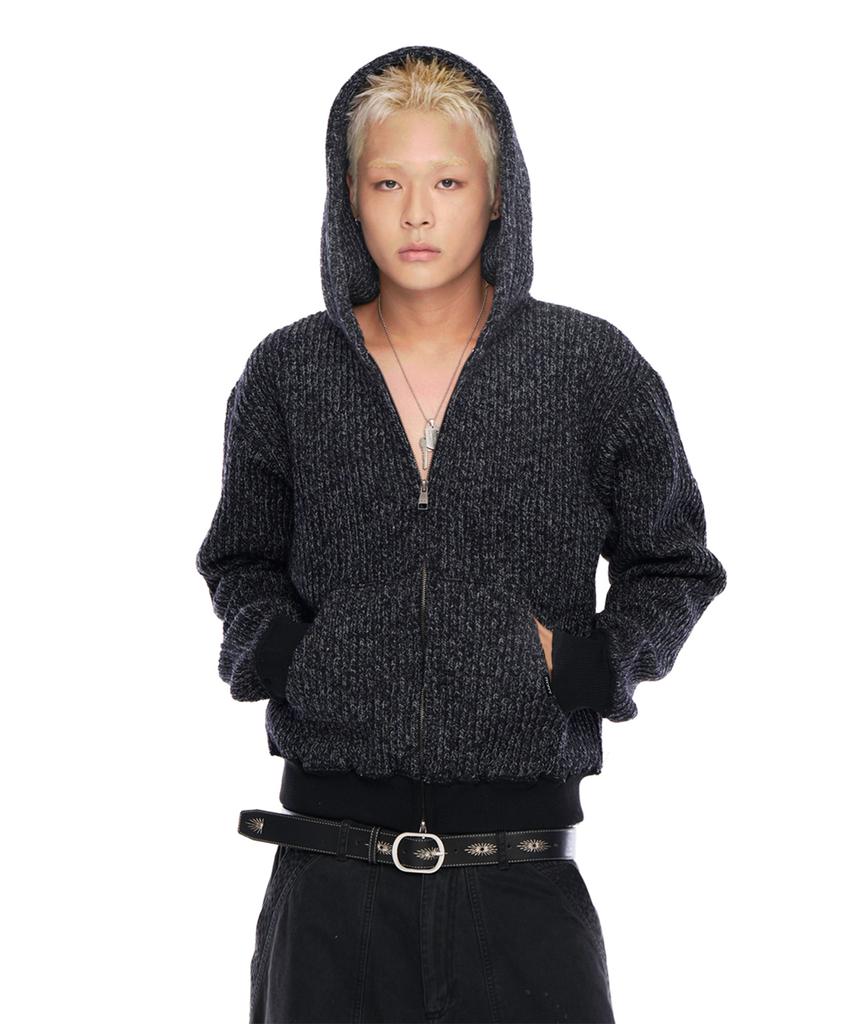 Толстовка на молнии Aakam Bokashi Knit (черный)