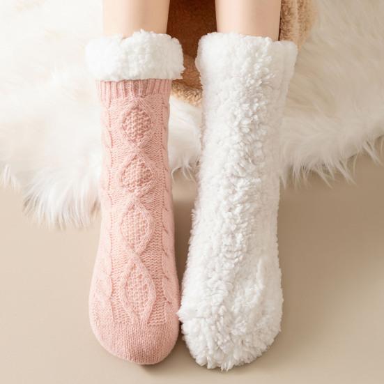1 Pair Non-Slip Slipper Socks Ultra-Thick Cashmere Home Sleeping Socks Winter Slipper Socks for Women And Elderly