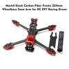 Mark4 5-дюймовая рама из углеродного волокна, колесная база 224 мм, рычаг 5 мм для гоночного дрона RC FPV