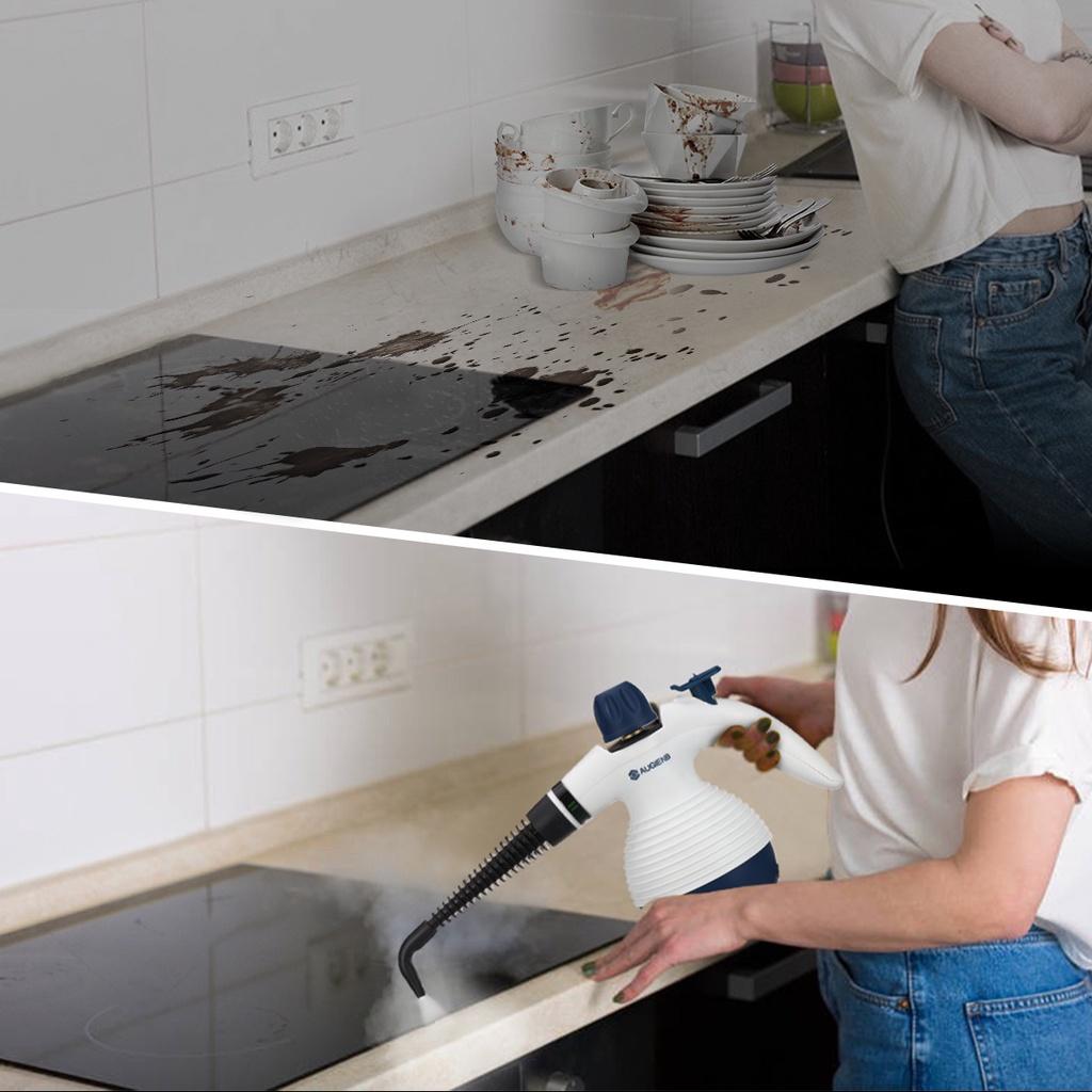 9 шт., 3,5 бар, многоцелевой ручной электрический пароочиститель с аксессуарами для дома, дивана, пятен, ковров, штор, автомобильных сидений, 1050 Вт