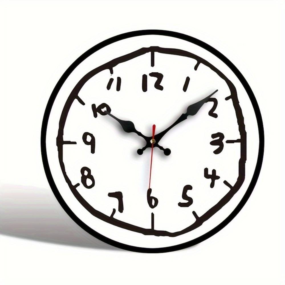Cartoon Design Digital Wall Clock Special Design Wooden Round Clock Home Decoration