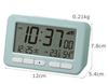 RHYTHM Alarm Clock with Electronic Alarm x 12 x Fitwave D234 8RZ234SR04 Radio-Controlled (Snooze), Thermometer, Hygrometer, Calendar, Blue, 7.8 5.4