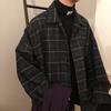Men's Trendy Retro Plaid Woolen Jacket - Autumn/Winter 2022 Korean Loose Fit