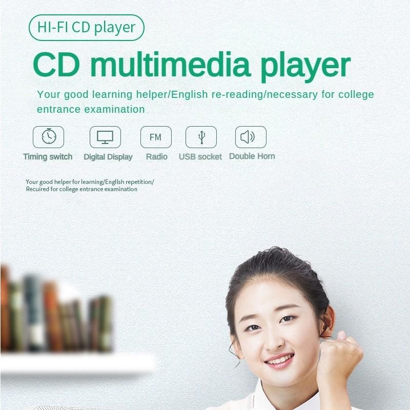 Wall Mounted CD Player Portable Tutoring Machine Bluetooth Multifunctional Learning Machine Bluetooth Album Player 172*178*38mm
