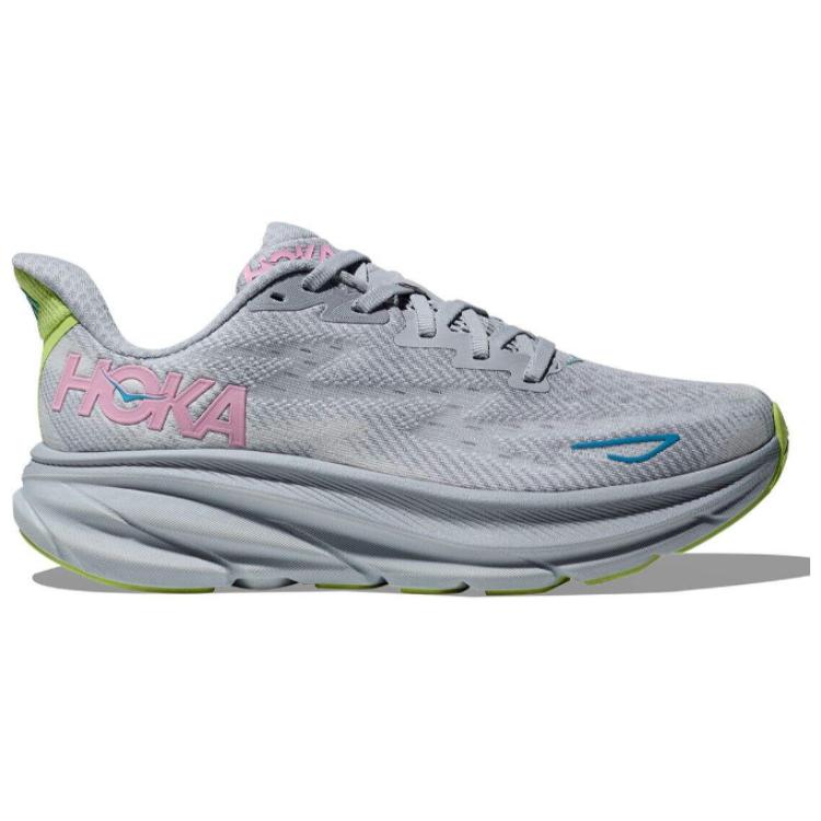 HOKA  Clifton 9 Wide Gull Sea Ice Women Sneakers Grey 1132211-GLLS