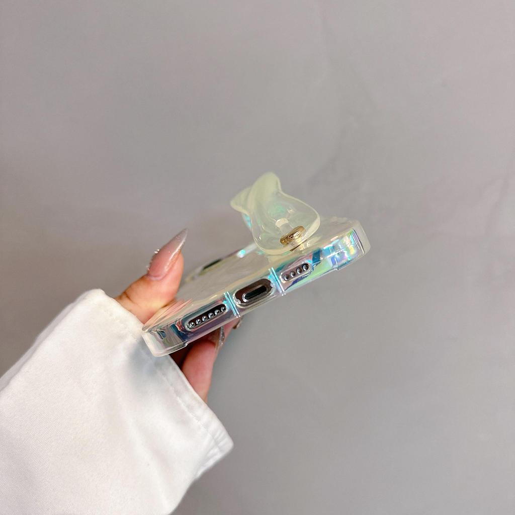 Чехол для телефона 13/14/15 Pro Max с креплением-браслетом - защитный чехол Mermaid Soft Shell