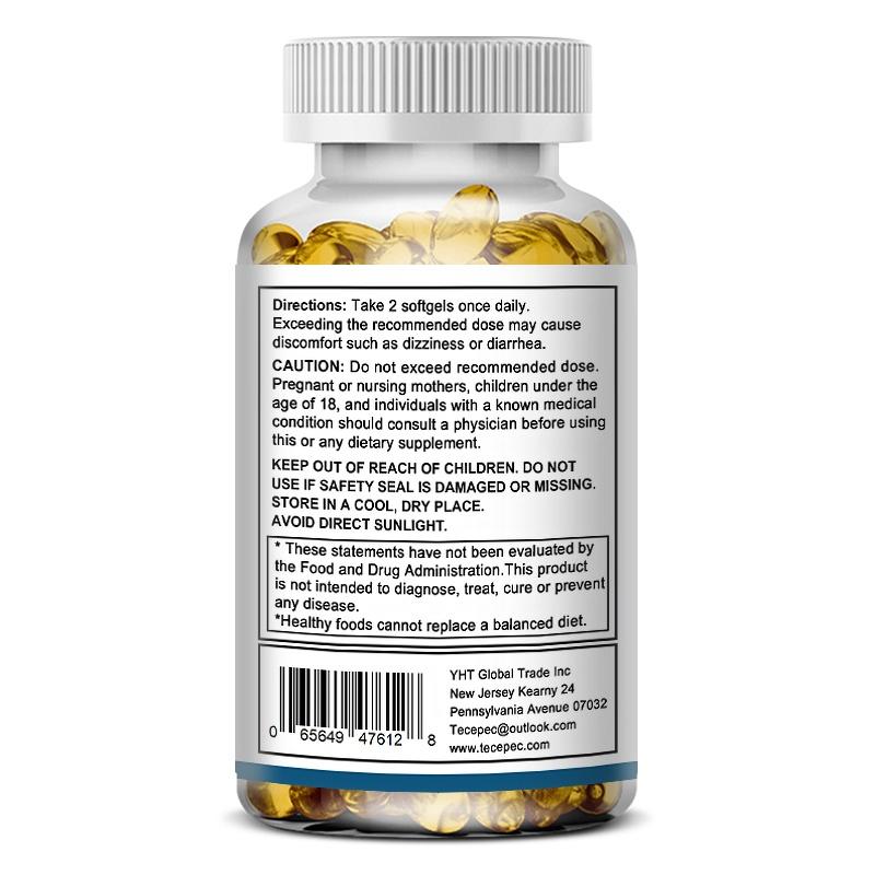 Tecepec Magnesium Complex Softgels, 500mg, 6 Forms Citrate Glycinate Malate, 120 Caps