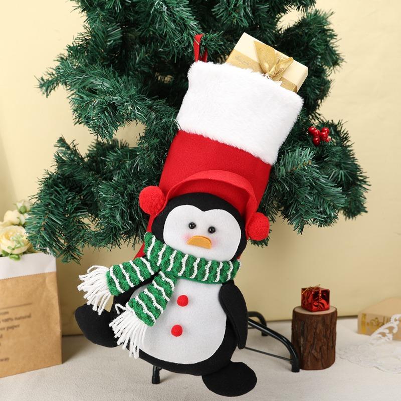 New Christmas stockings, cartoon old man snowman elk Christmas decorations, Christmas pendant gift bags