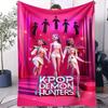 Trending KPop Devil Hunter Print Pattern Blanket Small Cover Blanket Multifunctional Soft And Comfortable Perfect Fan Gifts