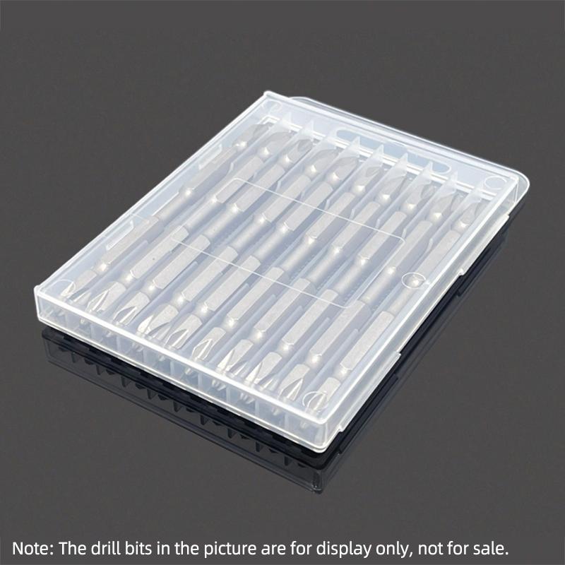 Drill Bit Storage Box Double Head Screwdriver Bit Organizer Case Box Accessories Tool Plastic Box Empty Drill Packaging Case