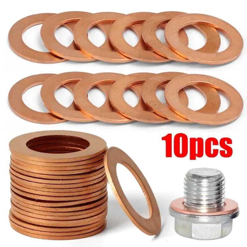 Медная уплотнительная шайба M14 Автомобильное плоское уплотнительное кольцо Прокладка Шайбы 94109-14000941 09-14000 для Honda Civic 1996-2018 CR-V 2007-2017