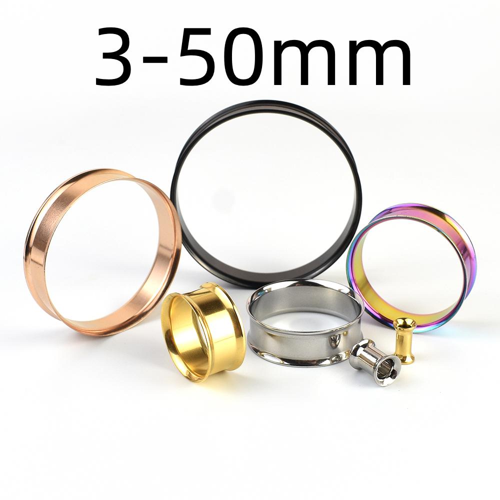 3-50 мм 2 шт. беруши туннели манометры из нержавеющей стали носилки для ушей украшения для пирсинга для женщин и мужчин