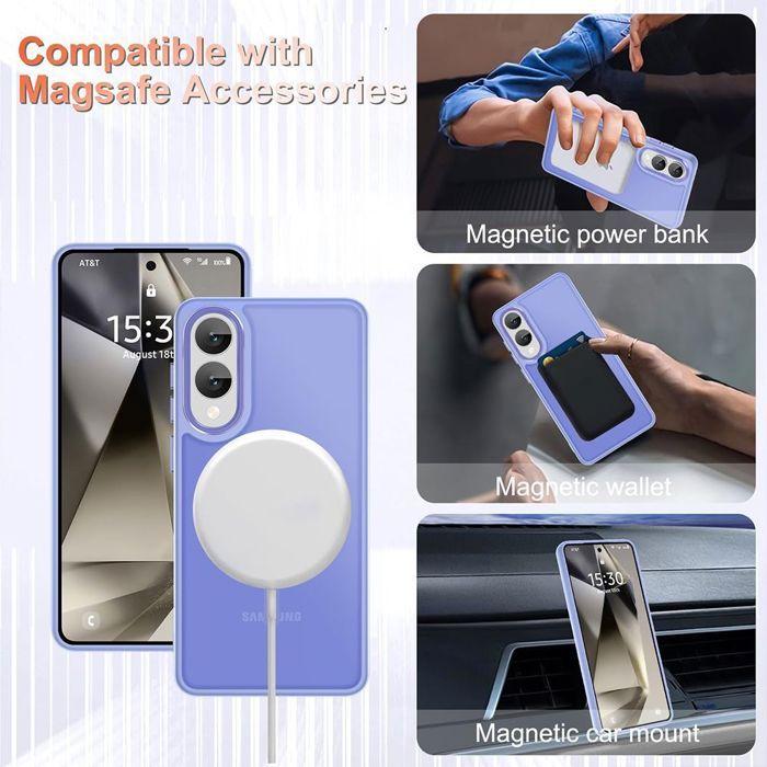 Coque de protection - BOOLING - pour Samsung Galaxy S25 Edge - Anneau Magnétique - Protection Caméra - Lavande