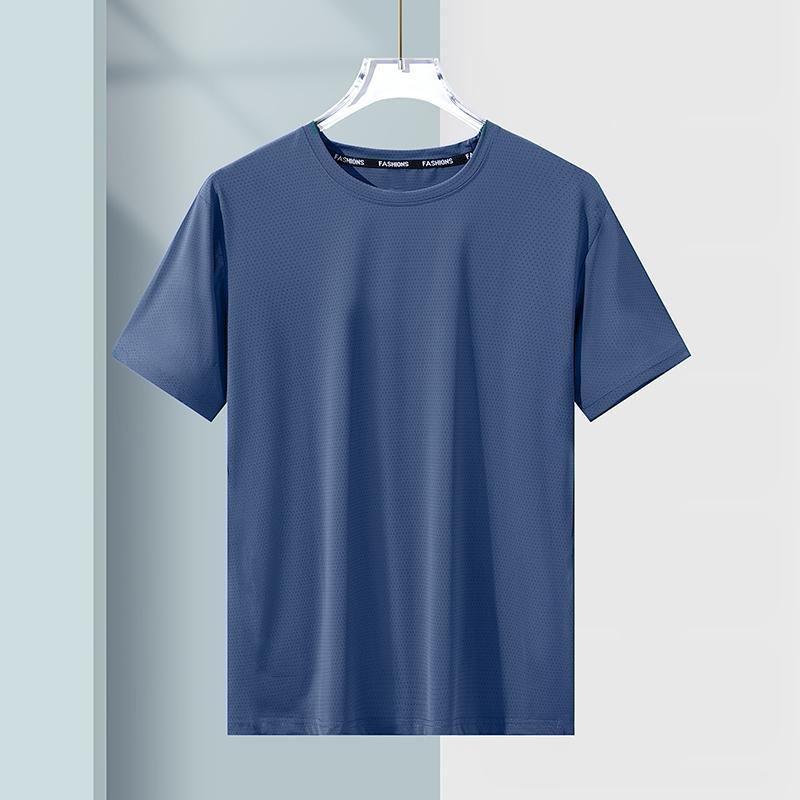 5XL 6XL 7XL Футболка Мужская Большого Размера Футболки 110-175кг Быстросохнущая Дышащая Фитнес Бег Круглый Вырез Короткий Рукав Большемерные Топы