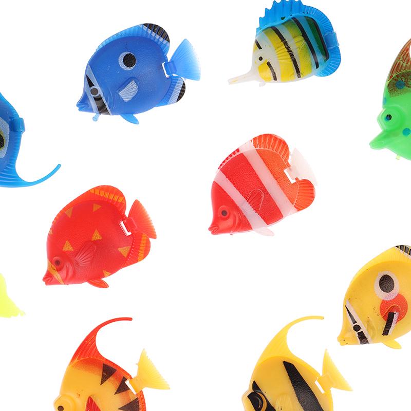10pcs Aquarium Fish Tank Artificial Fake Floating Fish Pet Decor Ornaments