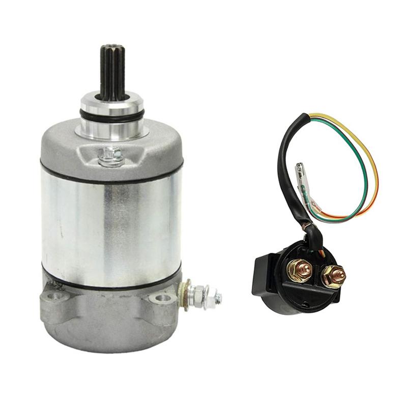 31200-HM8-003 Starter Motor With Starter Relay Fit For Honda Sportrax TRX250X TRX250EX Recon 250 2009- 31200-HM8-A41