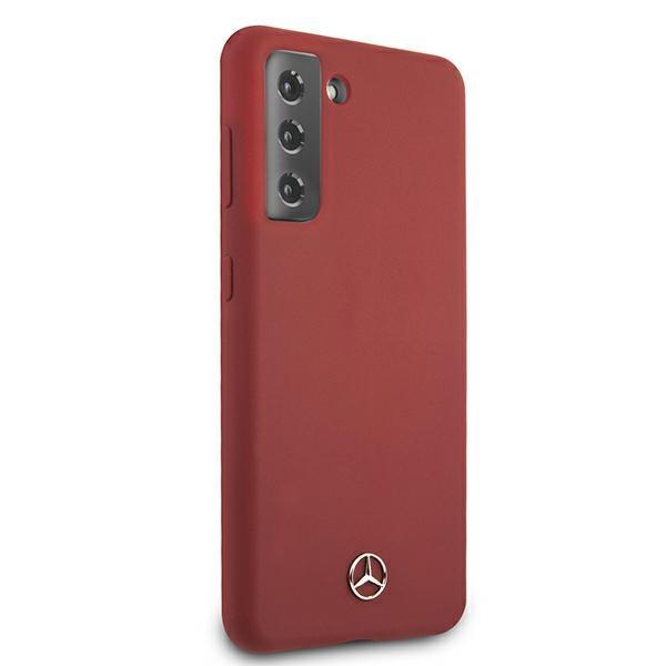 Etui do Samsung Galaxy S21 Mercedes Silicone Line Czerwone