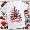 Mens and Womens Pink Christmas Tree T-Shirt Tee #MC