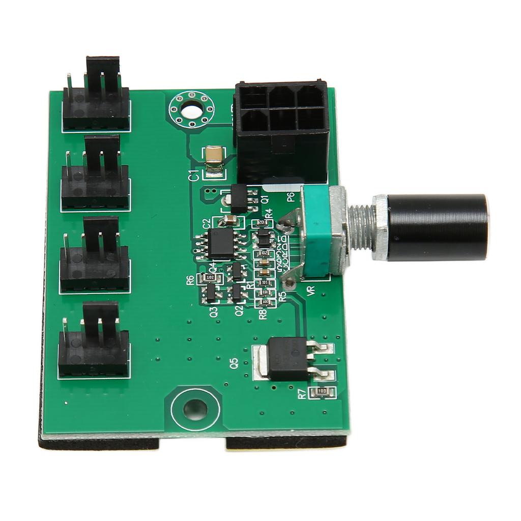 Chassis Fan Speed Controller Fan Speed Controller Hub DC 12V PWM 4 Channel Fan Adapter for 4pin 3pin 2pin PC Fan
