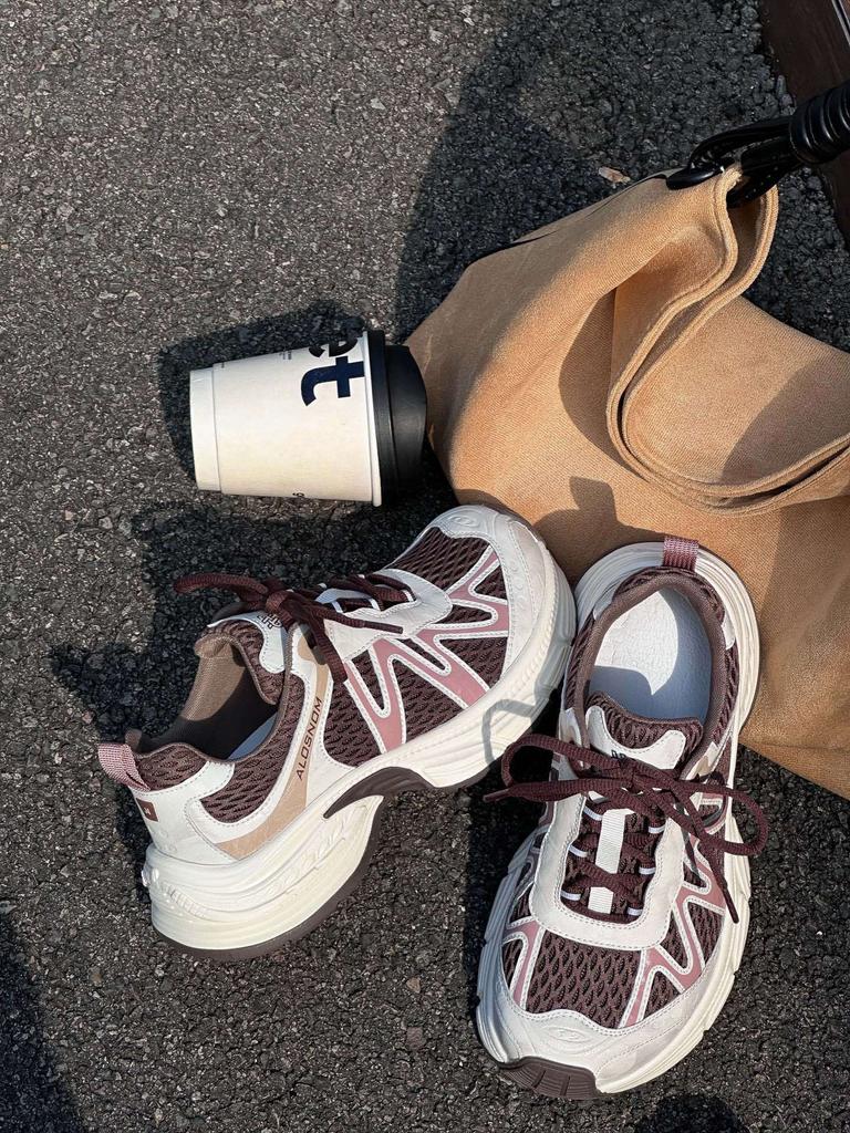 Mesh Lightweight and Versatile Dad Shoes for Women 2025 Autumn New Breathable Thick-soled Outdoor Sports and Leisure Running Shoes