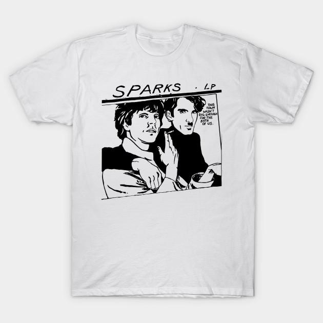 Asian Size Men Print T-shirt Sparks / 80S Retro No-Cut Heat Transfer Print Cotton Tshirt
