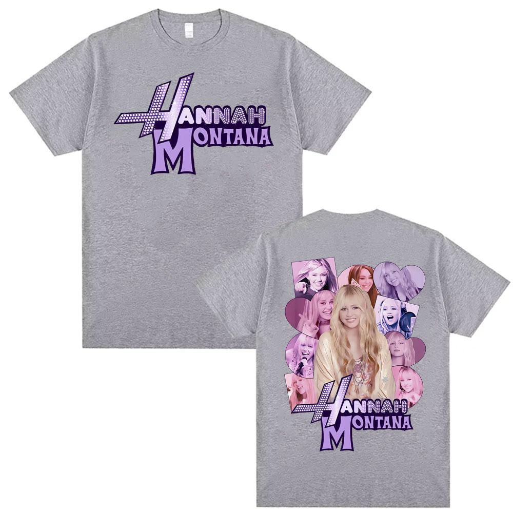 Pop Star Hannah Montana Emotions Pink T Shirts Men Women Fashion Trend High Quality Tshirt Aesthetic Casual 100 Cotton T Shirt