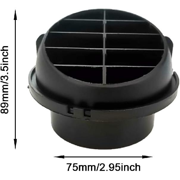 75Mm/3Inch Diesel Heater Exhaust Pipe Ducting Set,Car Parking Heater Air Vent Extender Accessories,Vent Outlet Y Branch Connector And Hose Clips For