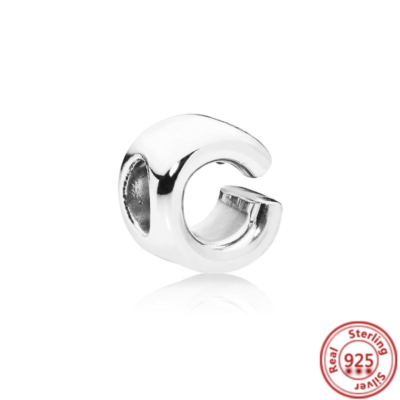 Новые 100% стерлингового серебра 925 пробы, буквы алфавита A-Z, очаровательные бусины, подходят для новых подвесок, браслетов, подвесок, женских ювелирных изделий