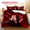 Sasori Akatsuki Robe Pattern Bedding Quilt Set  Home Decoration  Gift (1 * duvet cover + 2 * pillowcase  without core)