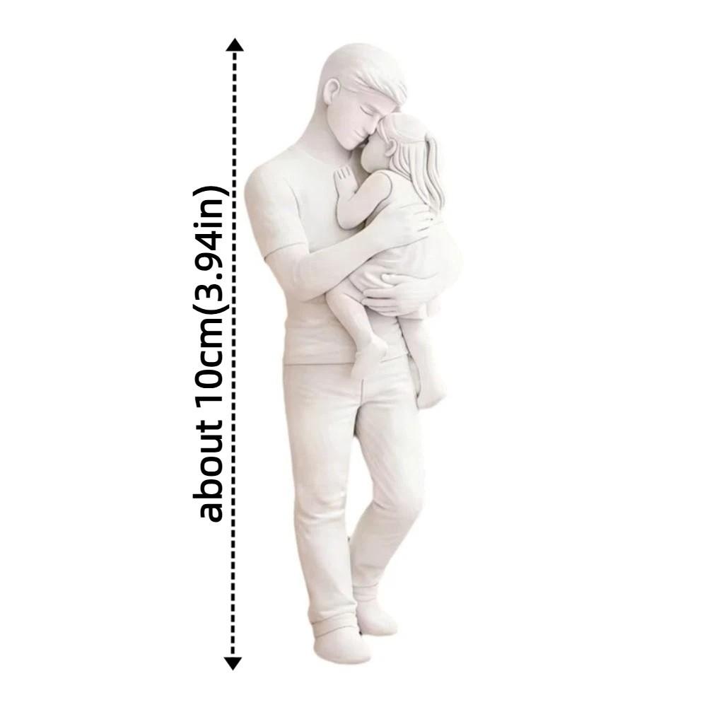 3D Printed Father and Girl Statues Standing Nordic-Style Ornaments Father's Day