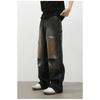 Street Retro Lumberjack Jeans Men's High Street Broken Hole Loose Straight Pants Straight Loose Jeans for Men Fashionable and Comfortable Pants
