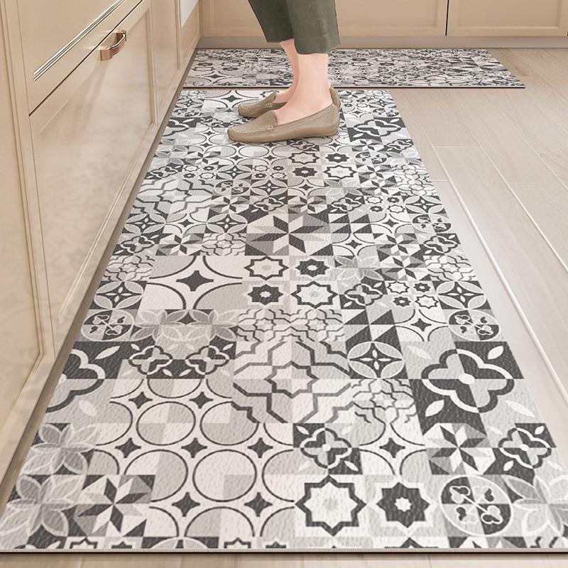 Waterproof Oil Proof Leather Kitchen Rug Non Slip Easy Clean Floor Mat Home Decor Area Rugs
