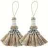 2pcs Elegant Polyester Tassel Handmade Colorful Craft Tassels Charms for Key Chain Straps DIY Accessories, Jewelry Making, Clothing