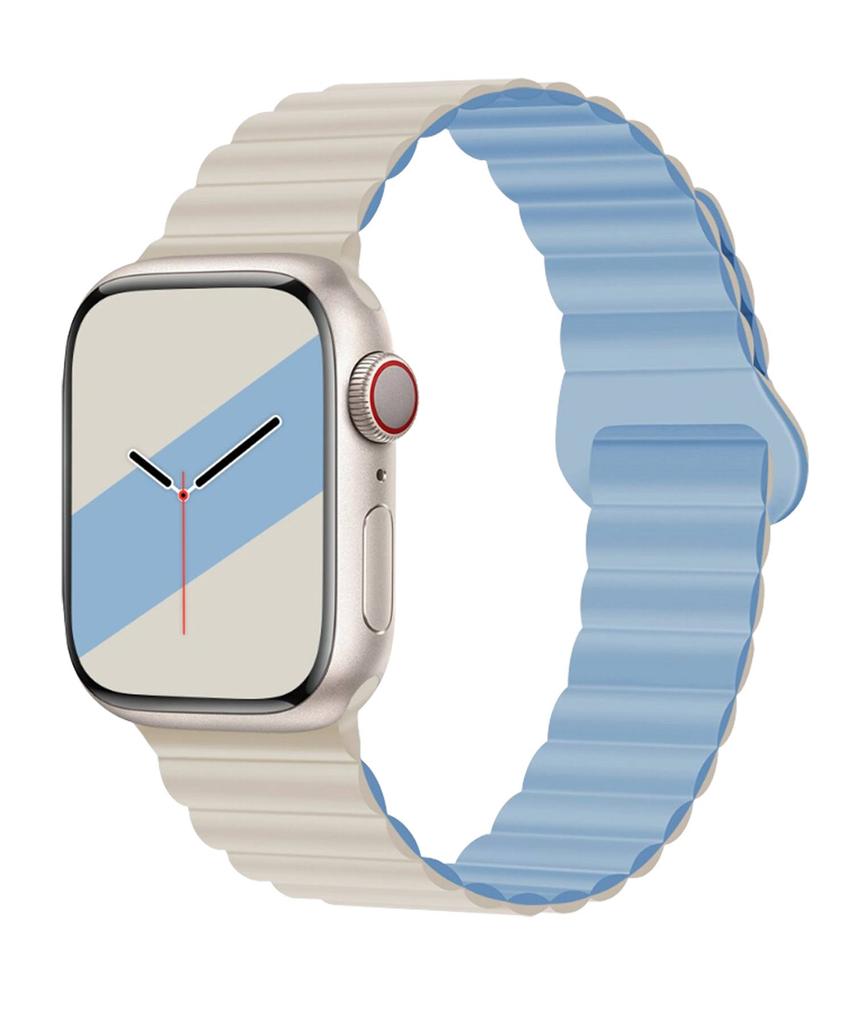 Dijiji Apple Watch Все модели 9/8/7/6/5/4/Se/Ultra Силиконовые звенья Магнитные ремешки 38/40/41/42/44/45/49 мм