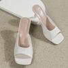Fashion New Slippers Women's Fashion Open Toe Sandals Sexy High Heels Lady Slippers Low Heel Summer Sandals New Size 35-40