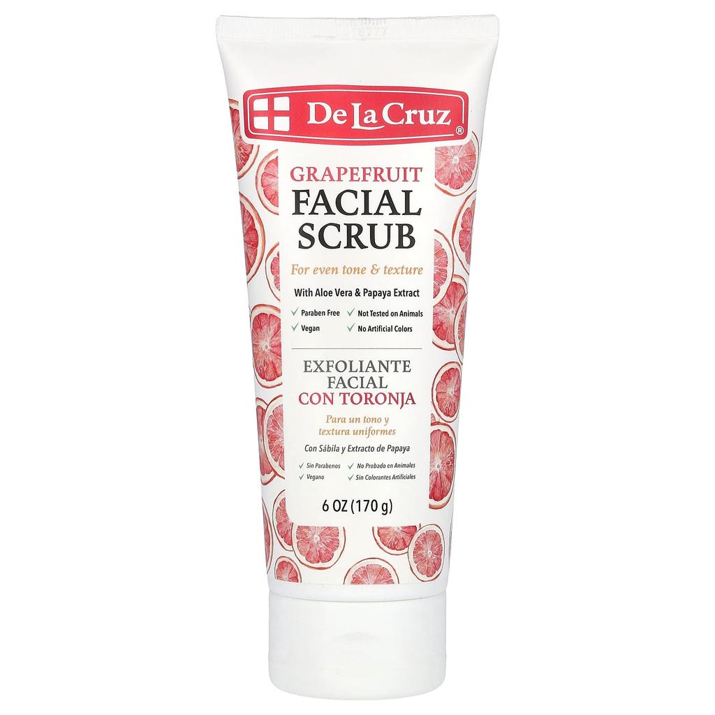 De La Cruz Facial Scrub, Grapefruit, 6 Oz (170 G)