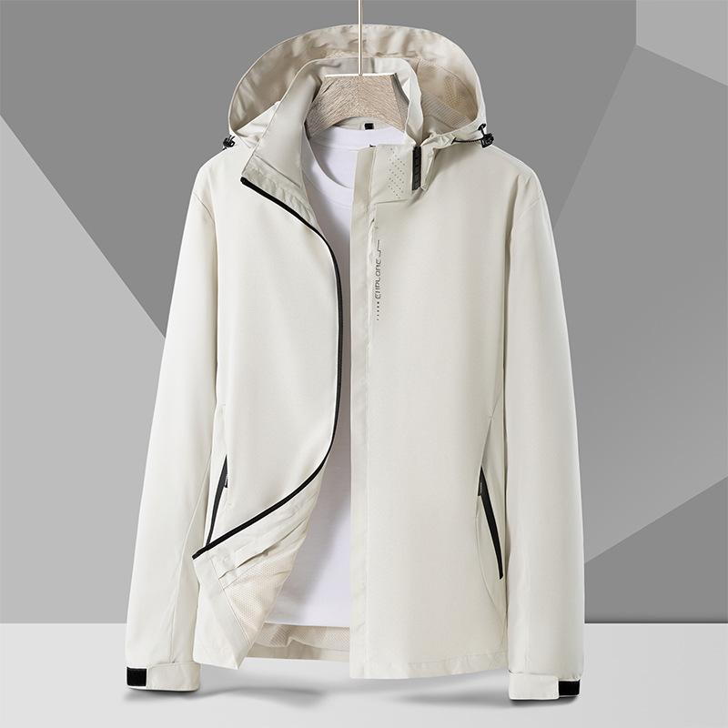 Men's Spring and Autumn Men's Outdoor Windproof and Waterproof Trench Coat Men's Men's Sports Jacket