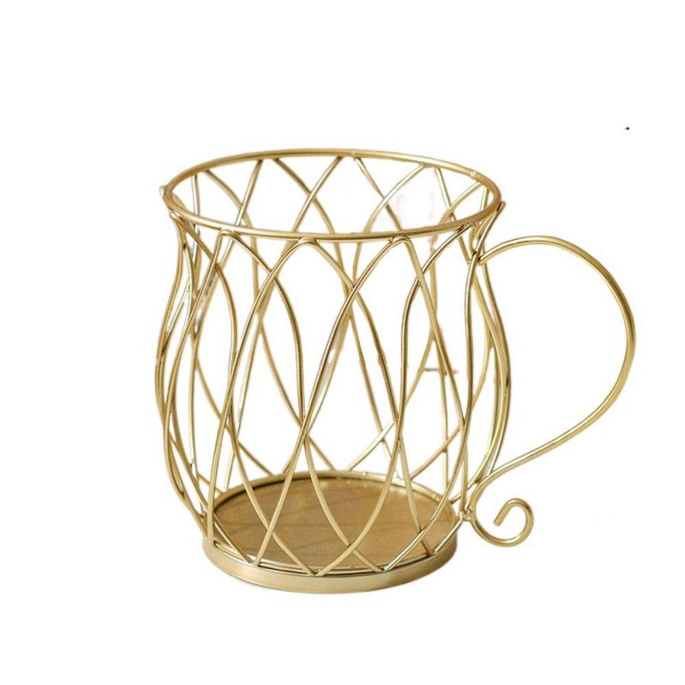 Hollow Coffee Capsule Holder Metal Wire Coffee Pod Storage Stand Elegant K Cup Organizer  Kitchen