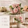 Pink Artificial Flower Bouquet 12.2 X 7.5in Fake Flower Craft  For Wedding Decoration