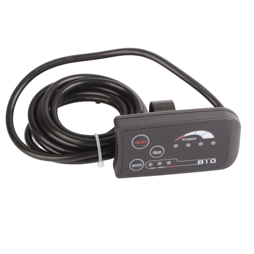 Electric Bicycle 810 LED Display With 5 Wire Cable Control Panel