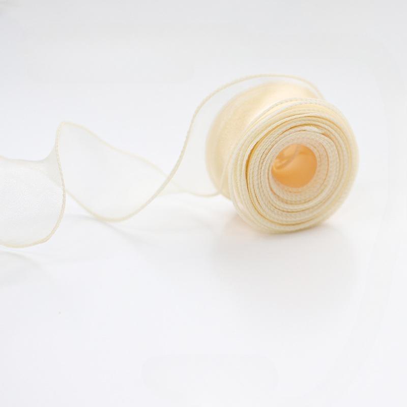 10-ярдовая органзовая лента с волнистым краем и дизайном «рыбий хвост» для свадеб и подарков