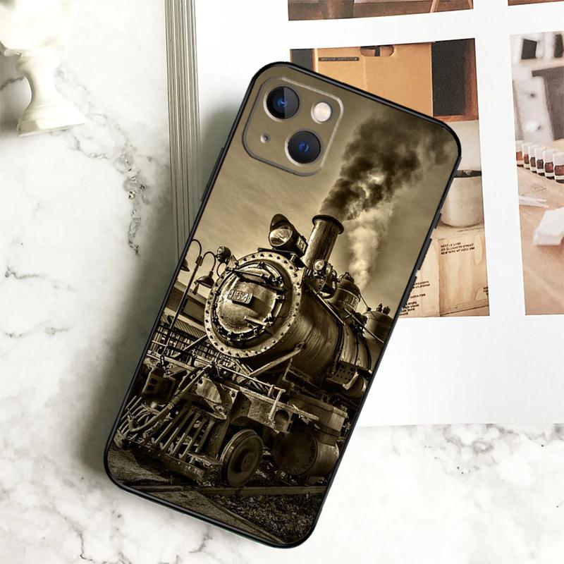 Чехол для телефона с изображением паровоза для iPhone 17 16 15 14 13 11 12 Pro Max Plus 12 13 Mini 16e 17 Air Cover Coque