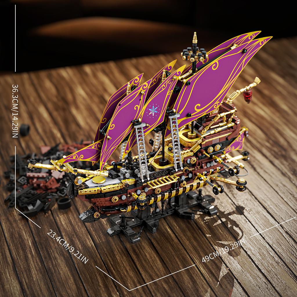 Ovly Пираты Будущего Военный корабль Конструктор Кирпичики Лодка Карибский MOC Сборные Игрушки Для Детей Подарки на День Рождения