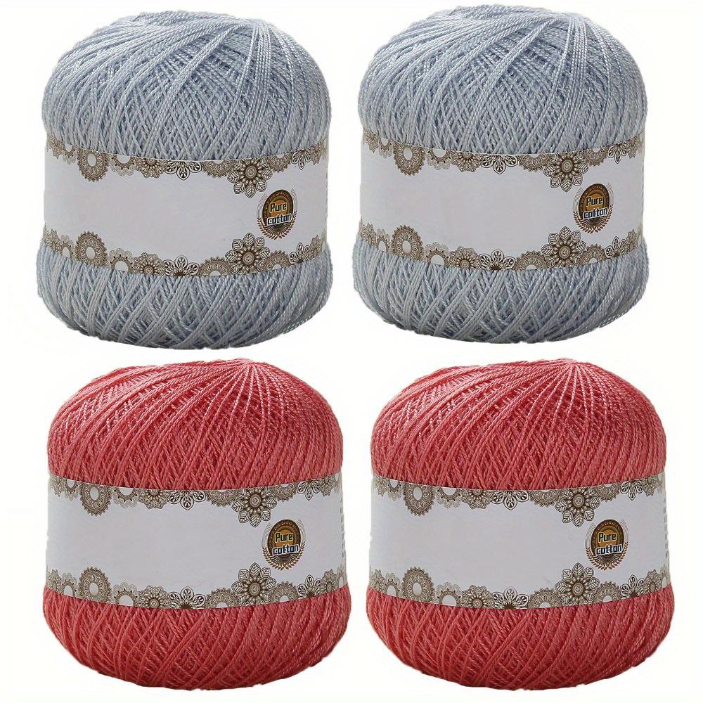 4pcs Thin Yarn Perfect DIY Knitting Crocheting and Embroidery Pearl Lace Thread Handmade Diy Braided Pure Crochet Silky Linen Bright Silk Thread