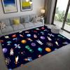 Cartoon Space Universe Planet Carpet For Children Soft Flannel Kids Play Mat Boys Girl Room Mat Bedroom Bedside Carpet Floor Rug