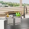 Держатель для губки для кухонной раковины, подставка для губки с держателем для тряпки, самодренажный органайзер для столешницы для дозатора мыла, хранения губки для мытья посуды