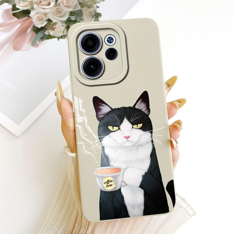 Чехол для телефона Oppo CPH2801 Для Oppo Reno 15F Силиконовый Чехол Роскошный Модный Цветы Кавайный Милый Расписной Чехол Для Oppo Reno15 F