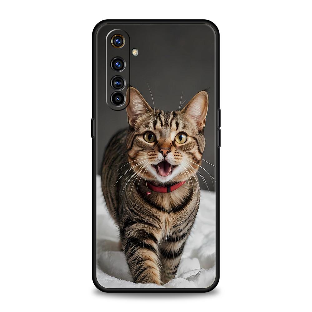 Милый Чехол-Кот с Сердечками для Realme 13 12 11 10 9 8 5G 7 C25 C35 GT5 GT3 GT2 Pro Plus Для Realme GT Neo 2 3 3T 5 Чехол