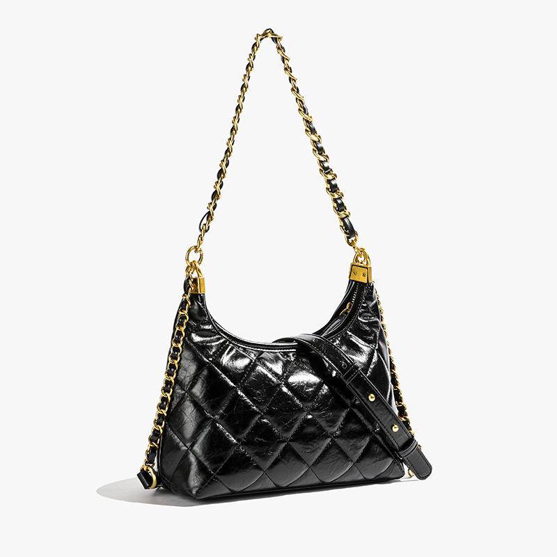 Нишевая легкая роскошная сумка женская 2025 новая сумка с цепочкой из бриллиантов модная универсальная темпераментная усовершенствованная сумка-мессенджер на одно плечо