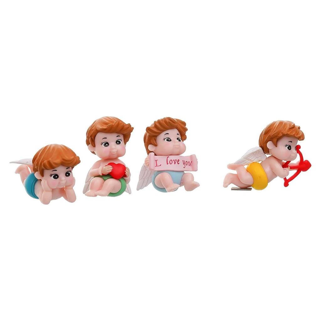 Cupid Miniature Showpieces (Set of 4) Valentine Day Decoration Items | Home Decor Latest